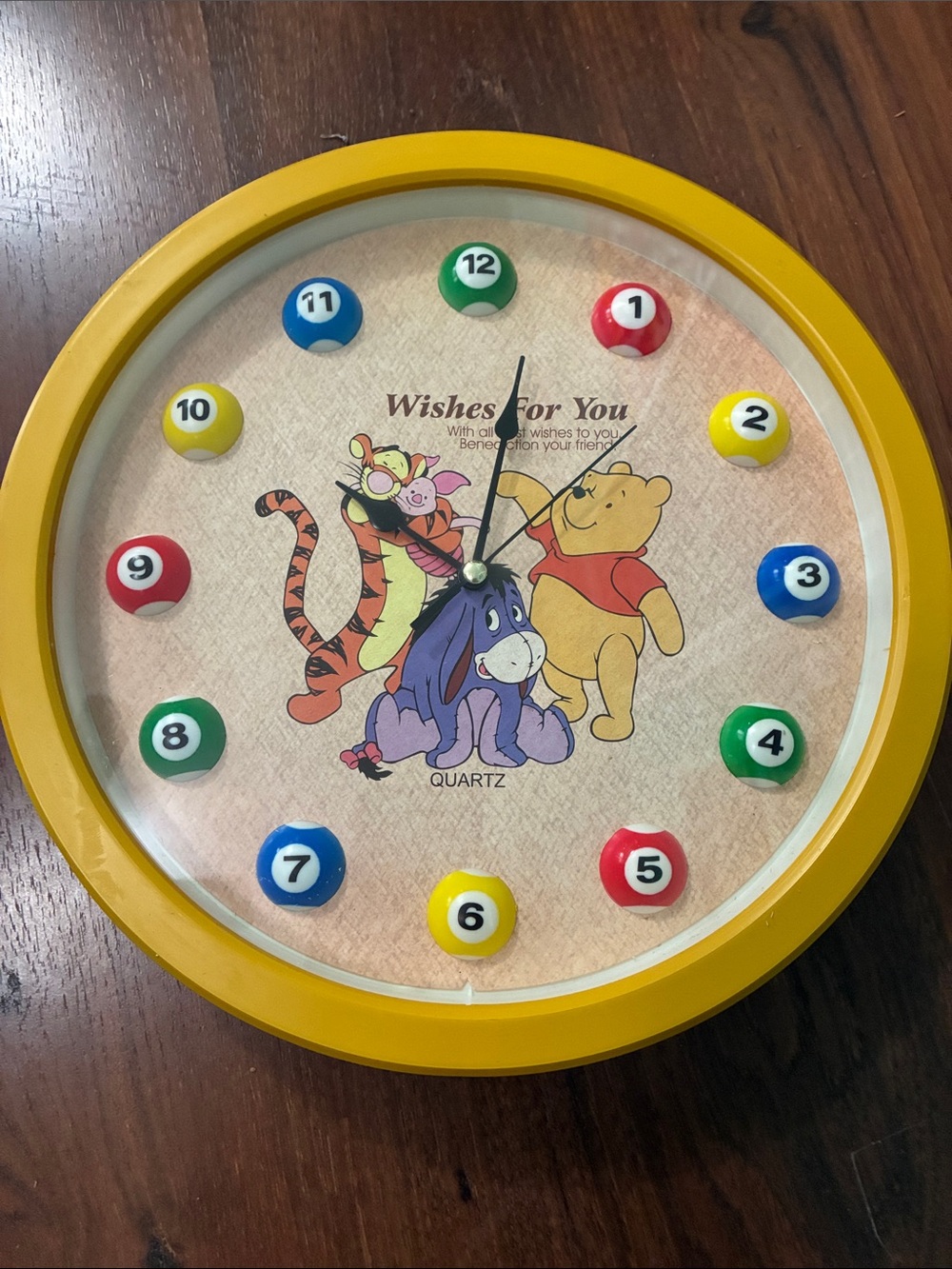 NEW VINTAGE DISNEY WINNIE THE POOH QUARTZ WALL CLOCK